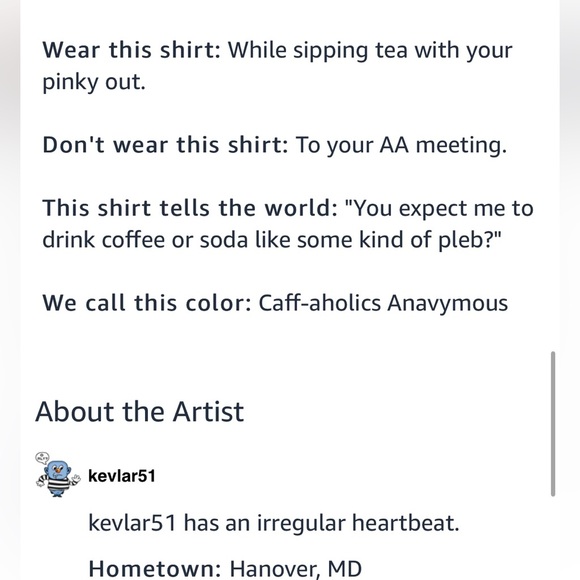 DONATED Civilized Addiction Coffee Tea Shirt Woot T Shirt Tea Cup Small Blue - Picture 9 of 10